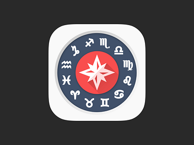 Horoscope App Icon app circle flat horo horoscope icon ios oracle star zodiac