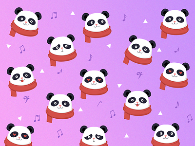 Panda from Friends' Family. illustration panda