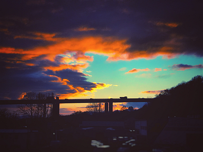On my way ⛅️ bridge cloud colors dark light lost natural road sky sun sunset way