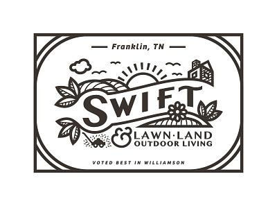Swift Lawn Care - Logo ampersand branding franklin land lawn lettering logo mower outdoor swift type typography