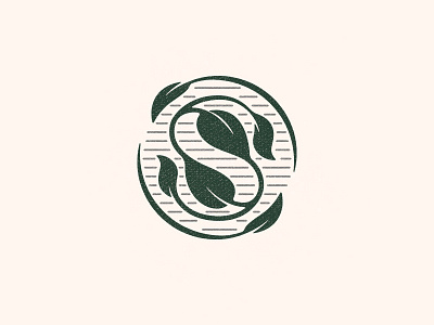 "S" is for "Spring" branding leaf letter logo mark monogram s spring type