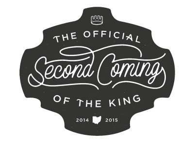 The Second Coming cavs cleveland king label lebron lettering official ohio script second tshirt vintage