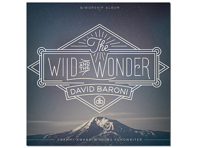 Album artwork lettering, "The Wild and the Wonder."