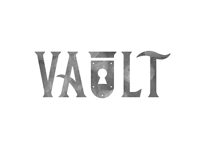 Vault Identity WIP branding identity key lettering lock logo vault