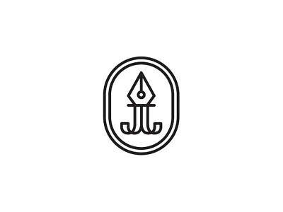 JJ Writer's Guild Logo WIP branding guild initials j logo pen writer