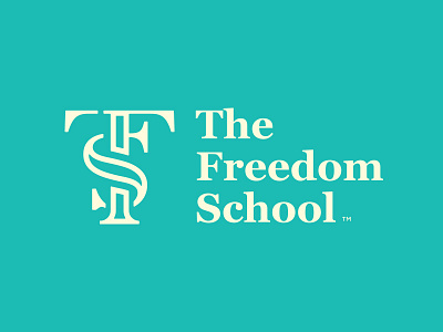 TSF Monogram branding f freedom logo monogram s school t