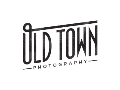 Old Town Photography Logo 1930s art deco branding classic hollywood logo old photography retro town vintage