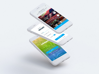 Vimeo App Concept - Login app login personalise sign up