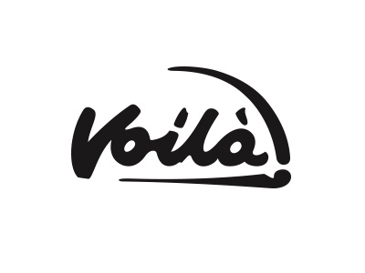 Voila black and white calligraphy currier graphic design hand logo logo design print typo typography vector vespa style voila
