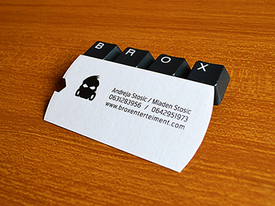 Brox Bussines Card black and yellow branding brox entertainment graphic design identity skull logo stationery