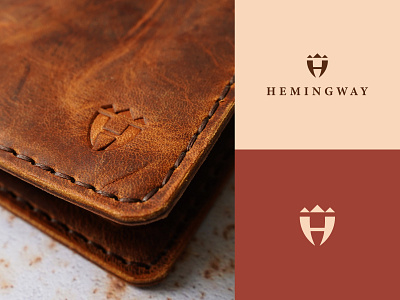 Hemingway brand branding fashion graphic design handmade hemingway icon kraft leather logo mode modern nature symbol ui wallet