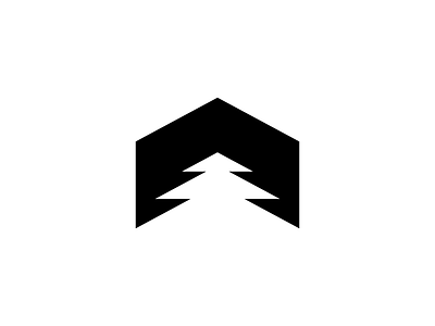 Forest House architecture bold branding design forest graphic design house icon illustration leaf life living space logo minimal modern mountain nature simple symbol tree