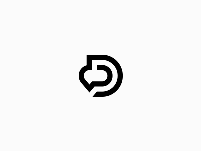 Dire cloud conversation d design dire icon logo minimal say symbol tell