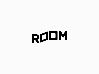Room idea logo r room roommates space symbol typo walls