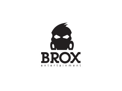 Brox brox brox entertainment logo skull skull logo