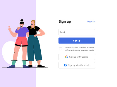 Sign up to the Friend platform app branding design illustration illustrator login logo procreate profile sign up ui vector