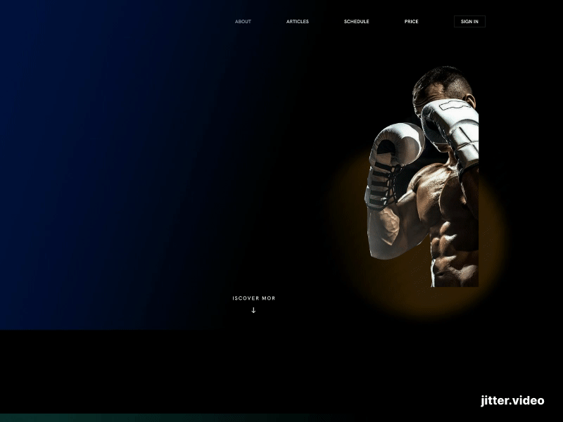 Concept Boxing Landing page