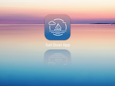 Icon Sail Boat App color dailyui icon sea ui visual