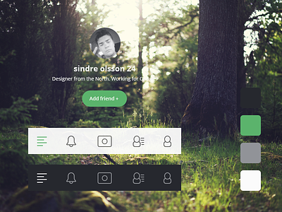 FREE UI PSD app flat free icon icons ios nature profile psd ui