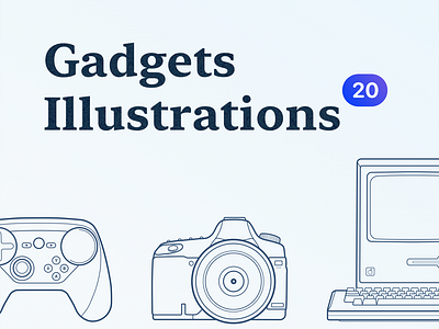 Free 20 Gadgets Outline Illustrations