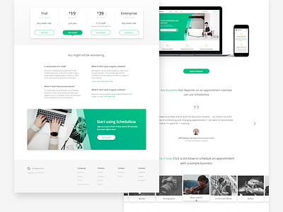Schedulista Redesign Homepage appointment b2b booking concept landing redesign schedule typo ui ux