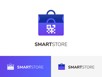 Logo concept for Smart Store brand branding customer service design logo purple scango smart store