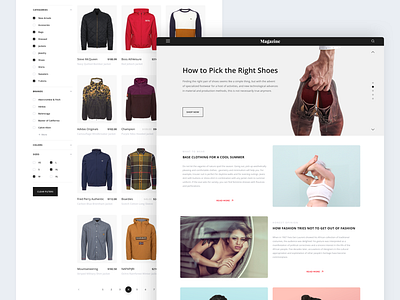 eCommerce | Online fashion retailer articles business cartoon checkout concept design desktop ecommerce fashion interface listing order responsive retail shop typography ui ux