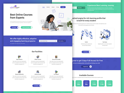 Edutoppr learning website online couses tutor website website design