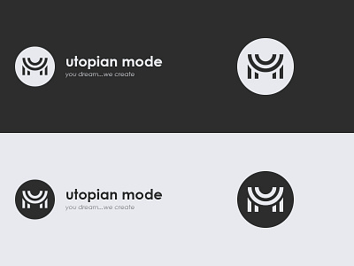 Utopian Mode2 Dribbble initial logo inspired logo logo logo design utopian mode logo 2