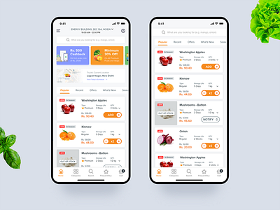 Grocery Store App app design buy grocery grocery app online shopping