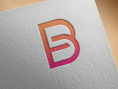 B paper Design branding concept design icon illustration logo logo design minimal symbol vector