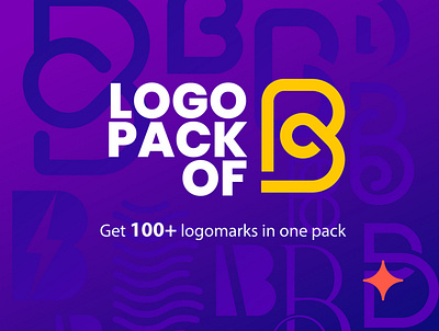 100+ Logos of letter B in one pack. concept design graphic design icon illustration logo logo design minimal symbol vector
