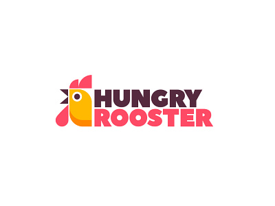 Hungry Rooster Logo art brand design branding branding design chicken logo concept design fried chicken icon illustration illustration art logo logo design logo mark logotype minimal rooster logo symbol vector