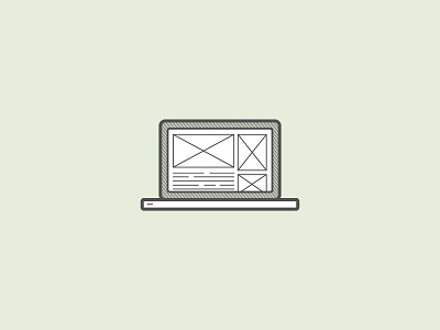 Layout Designing design icon illustration laptop layout simplified symbol ui ux vector