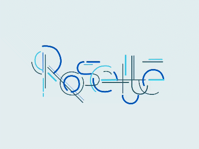 Rosette GIF animation build gif line logo logo build modern rebound typography