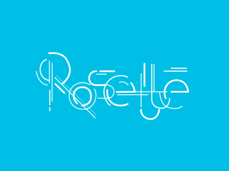 Rosette logo Build animation build design gif logo logo design typography. rosette