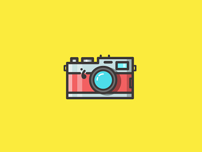 Camera color design flat fujifilm graphic design icon photography retro symbol ui