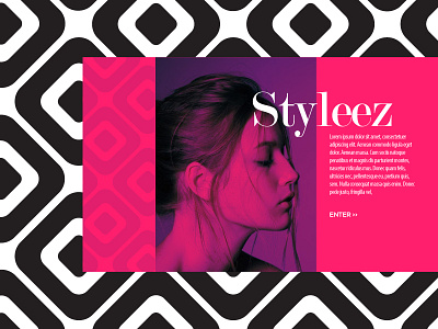 Styleez homepage design graphic graphic design pattern style ui ux web web design