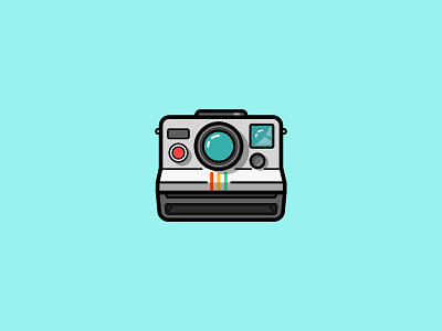 Polaroid Camera camera design gadget icon minimal polaroid retro symbol vector vintage
