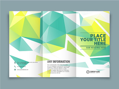 Flyer Design template. design flyer folder layout lowpoly polygon print template