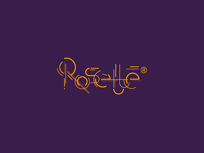 Rosette Logotype design line logo logotype minimal rosette