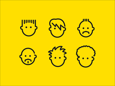 Hairstyle for Men hairstyle icon illustration minimal vector