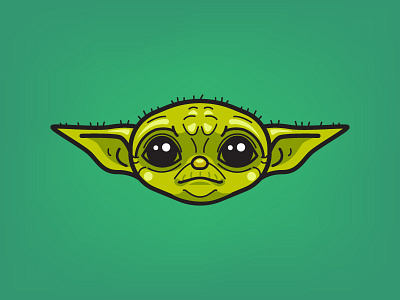 baby yoda in color