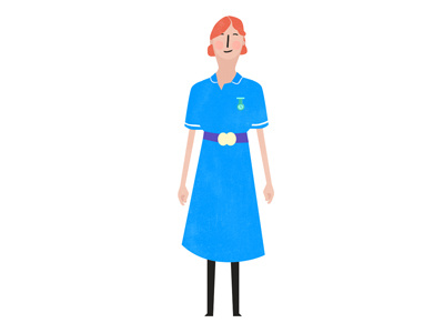 Nurse 2d animation character design illustration