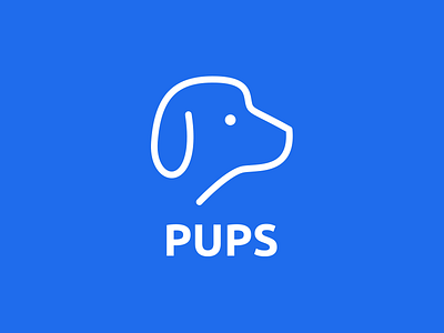 Pups Logo blue day 15 dog dogfood logo thirtylogos online pet pups service