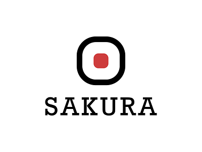 Sakura Logo bar day 18 logo red restaurant sakura sushi thirtylogos