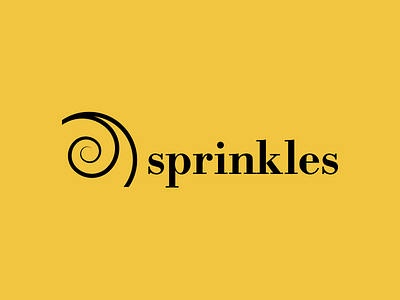 Sprinkles Logo ice cream logo shop sprinkles thirtylogos yellow