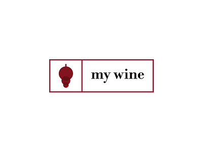 My Wine Logo day 26 illustration logo mark minimal modern my wine online online wine delivery service red thirtylogos