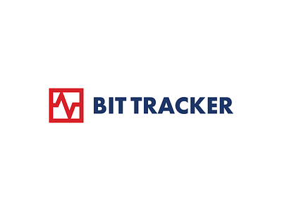 Bit Tracker Logo bit blue challenge data day 27 icon icon app logo mark minimal modern nfl red symbol thirtylogos tracker