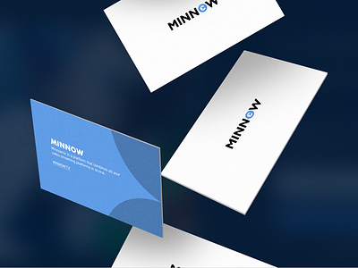 Minnow.tv Business Cards blue business cards cards design graphic logo minimal minnow minnow.tv modern streaming service website